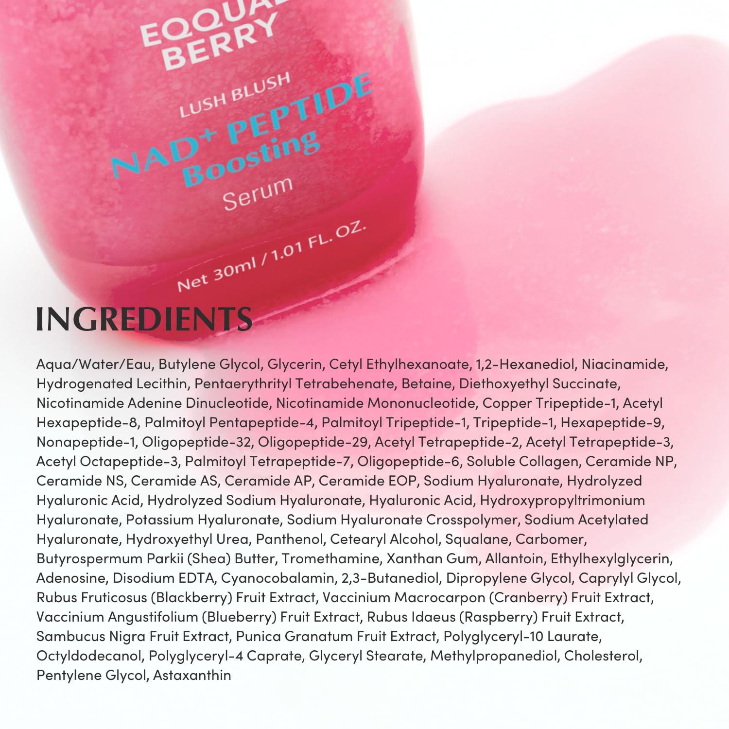 image:imageEQQUALBERRY NAD Peptide Boosting Smoothie Serum AntiAging Korean Skin Care Firming Serum with 5 Ceramides amp Vegan Collagen for Wrinkles amp Radiant Glow101oz30mlNAD Peptide Serum