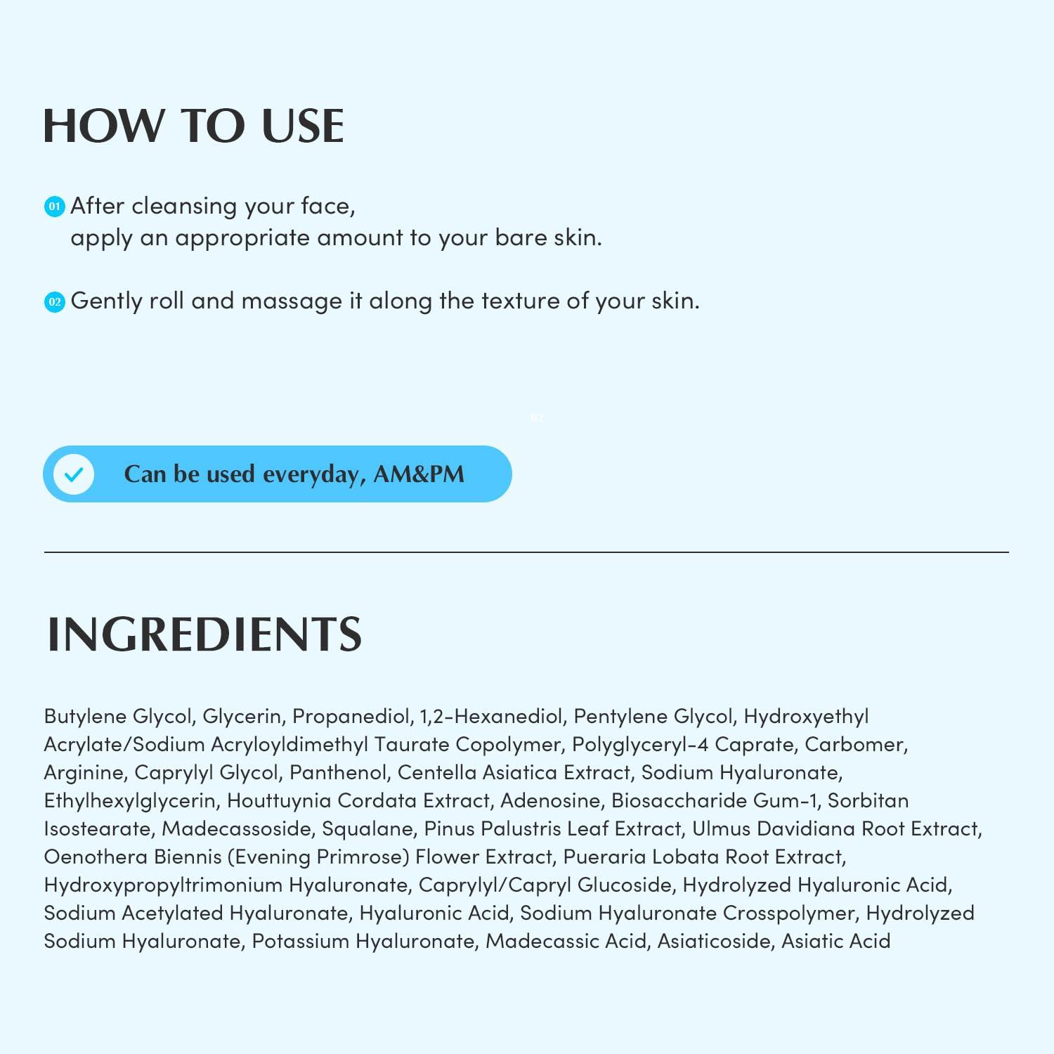 image:imageEQQUALBERRY Swimming Pool Ampoule Hyaluronic Acid Serum for Glass Skin Deep Hydration and Soothing with CICA Extracts Korean Skin Care Serum 169 Fl Oz 50ml