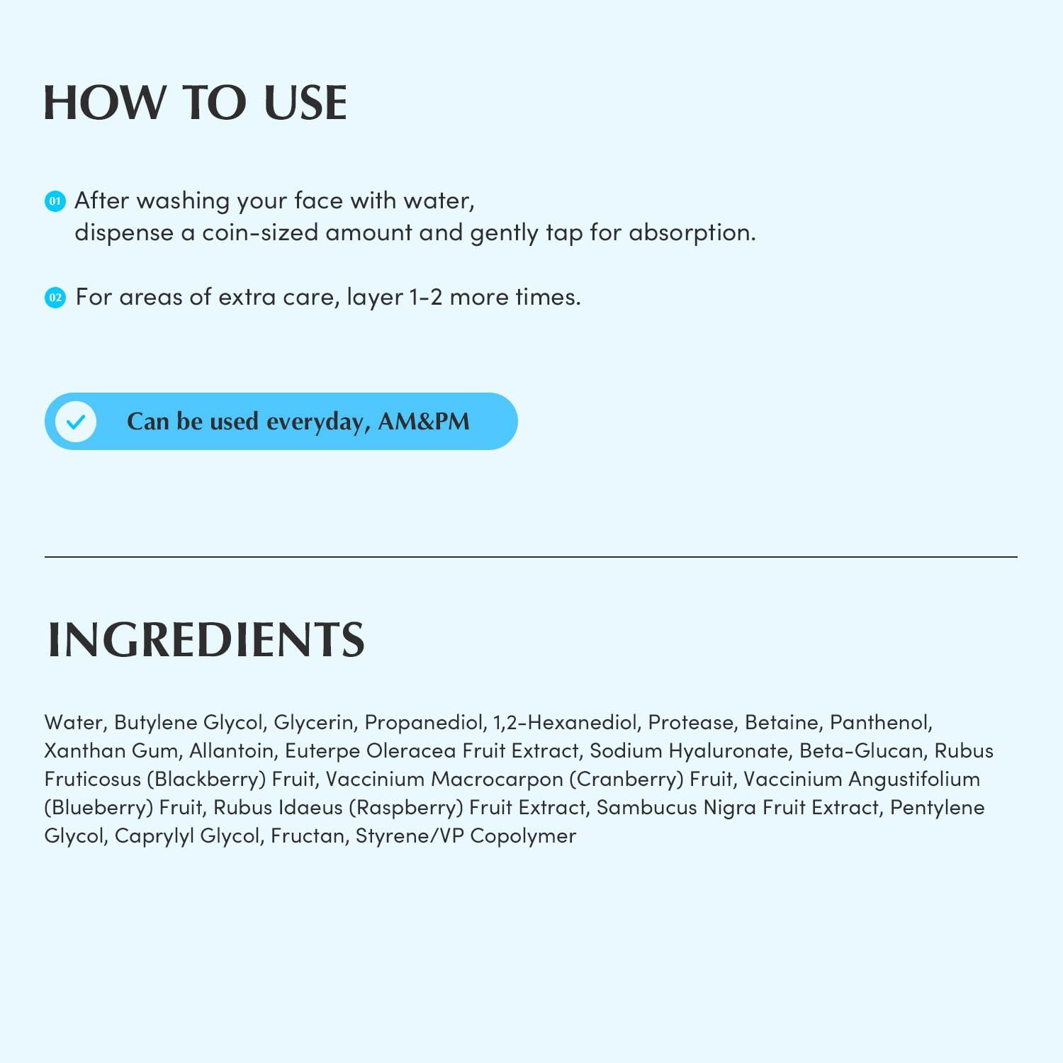 image:imageEQQUALBERRY Swimming Pool Toner Korean Toner for Daily Exfoliating amp Deep Hydration with Natural Enzyme Protease amp Hyaluronic Acid For Sensitive Skin 1014 Fl Oz 300ml