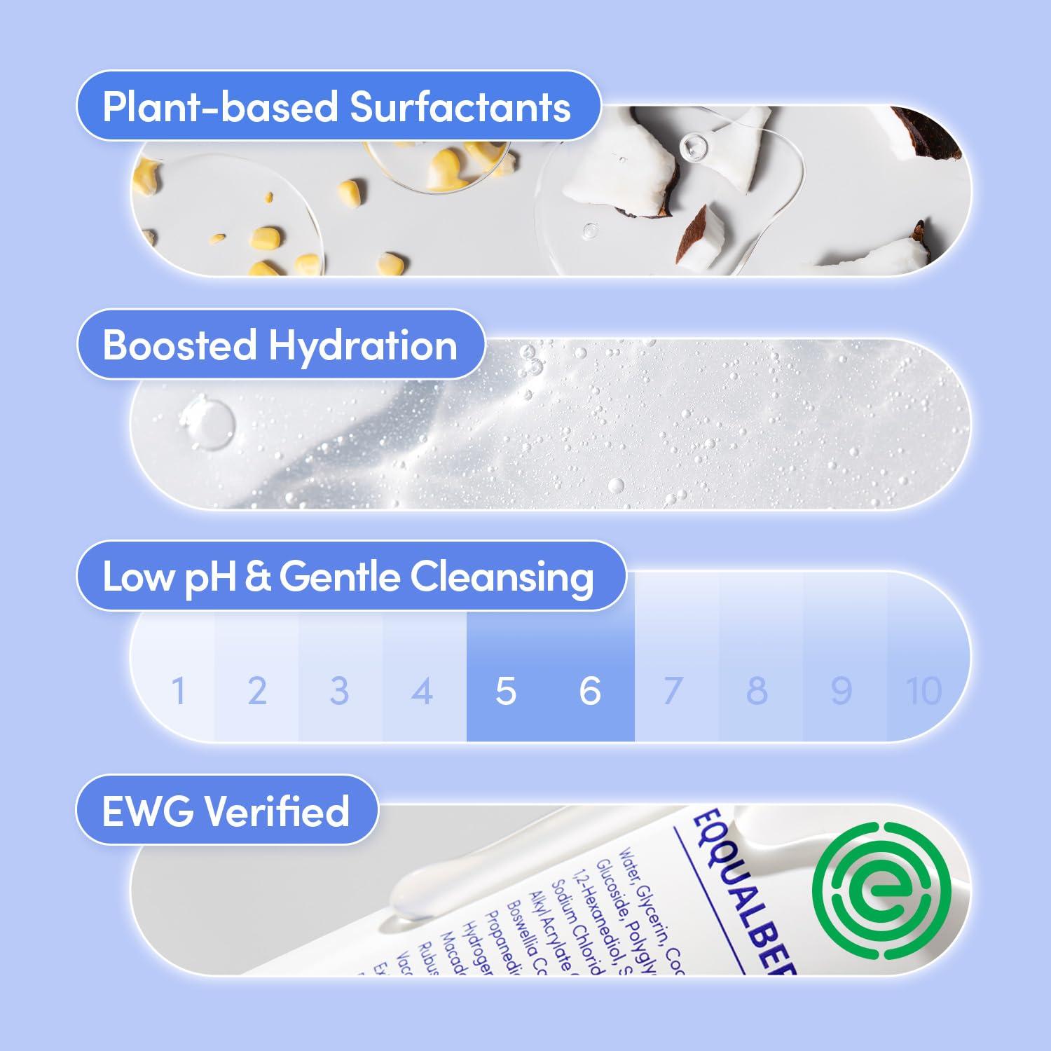 image:imageEQQUALBERRY pH Balanced Daily Glow Gel Cleanser 71 fl oz 210ml Moisturizing finish Gentle Gel Cleaning Korean Skincare EWG Green