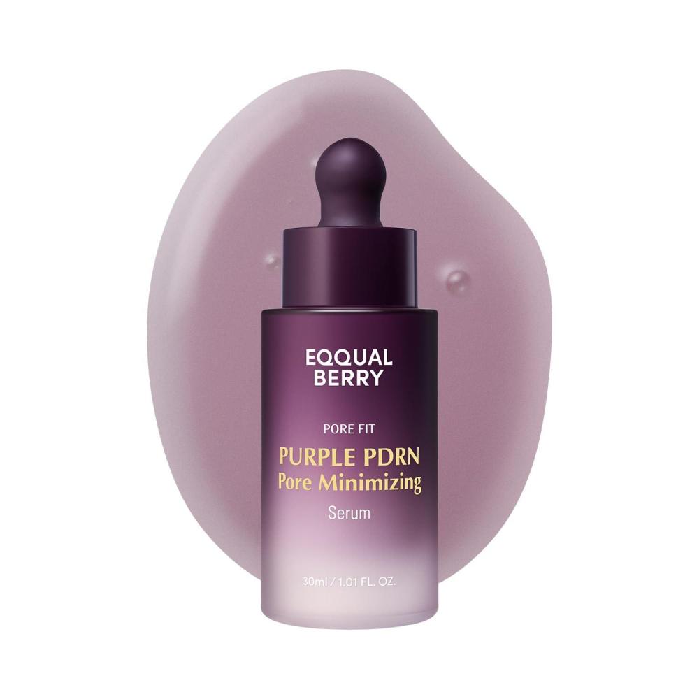 image:imageEQQUALBERRY Purple PDRN Pore Minimizing Serum Vegan Collagen amp Peptides for Pore Refining amp Skin Elasticity Niacinamide amp CICA Exosome for Calming Korean Glass Skin 101 FL OZ