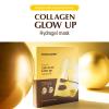 EQQUALBERRY Collagen Glow Up Mask – Niacinamide & Low Molecular Collagen for Brightening and Radiance Boosting | Korean Collagen Face Mask for Glass Skin, 4 Sheets, 1.01 OZ.(Glow Up)