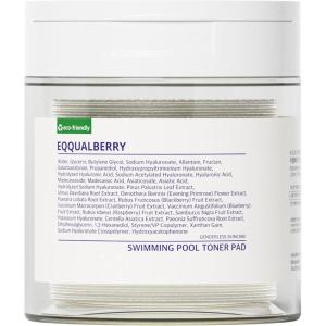 EQQUALBERRY Swimming Pool Toner Pads – Dual-Textured Facial Toner Pads for Pore Care and Gentle Exfoliation | Boosted Hydration with Hyaluronic Acid | Korean Toner Pads for Face (70 Pads)
