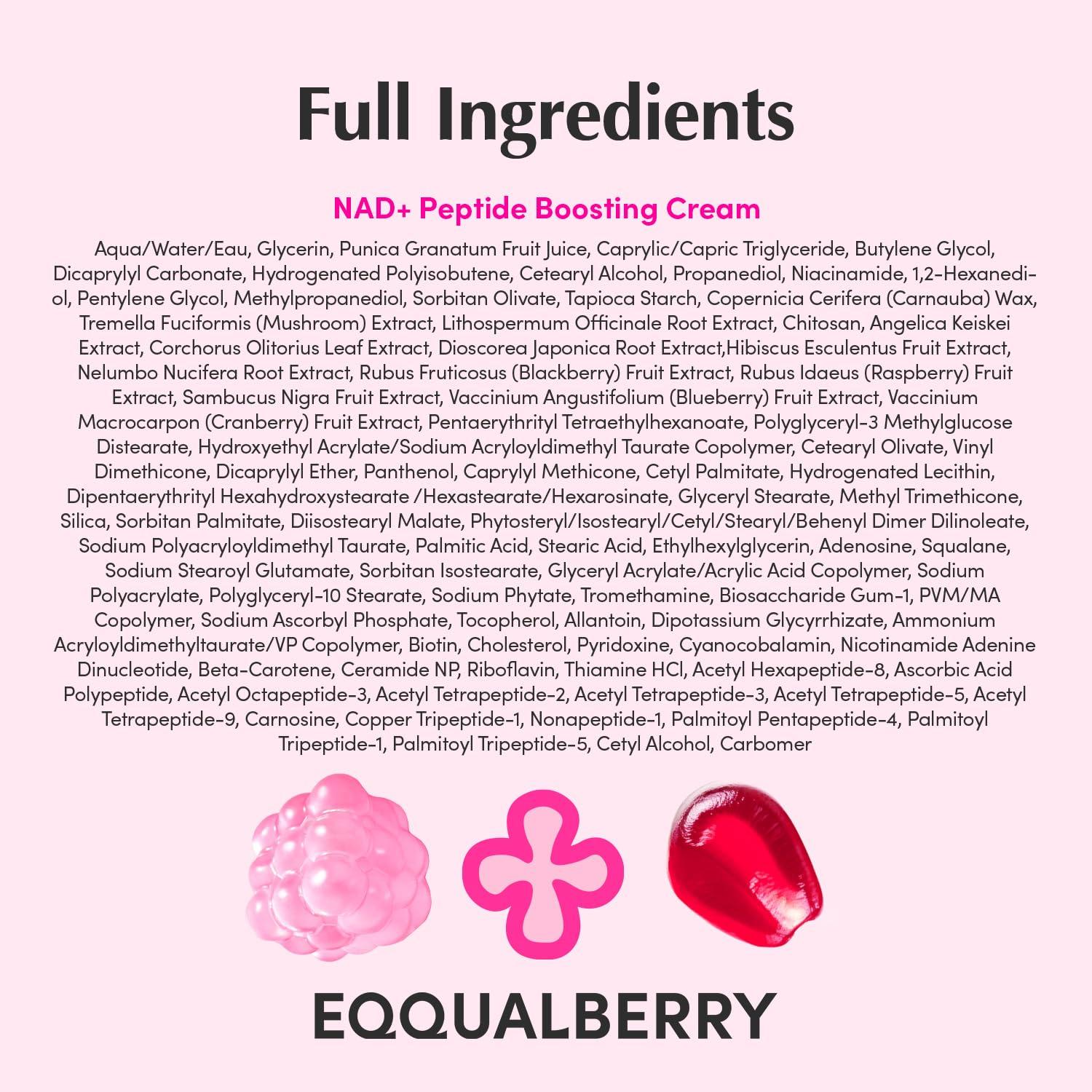 image:imageEQQUALBERRY NAD Peptide Boosting Cream Pack of 2 NAD 5 amp 13 Peptides AntiAging Face amp Body Cream Firming amp Lifting Pink Neck Cream for Sagging Skin 169 floz 2ea2 Pack