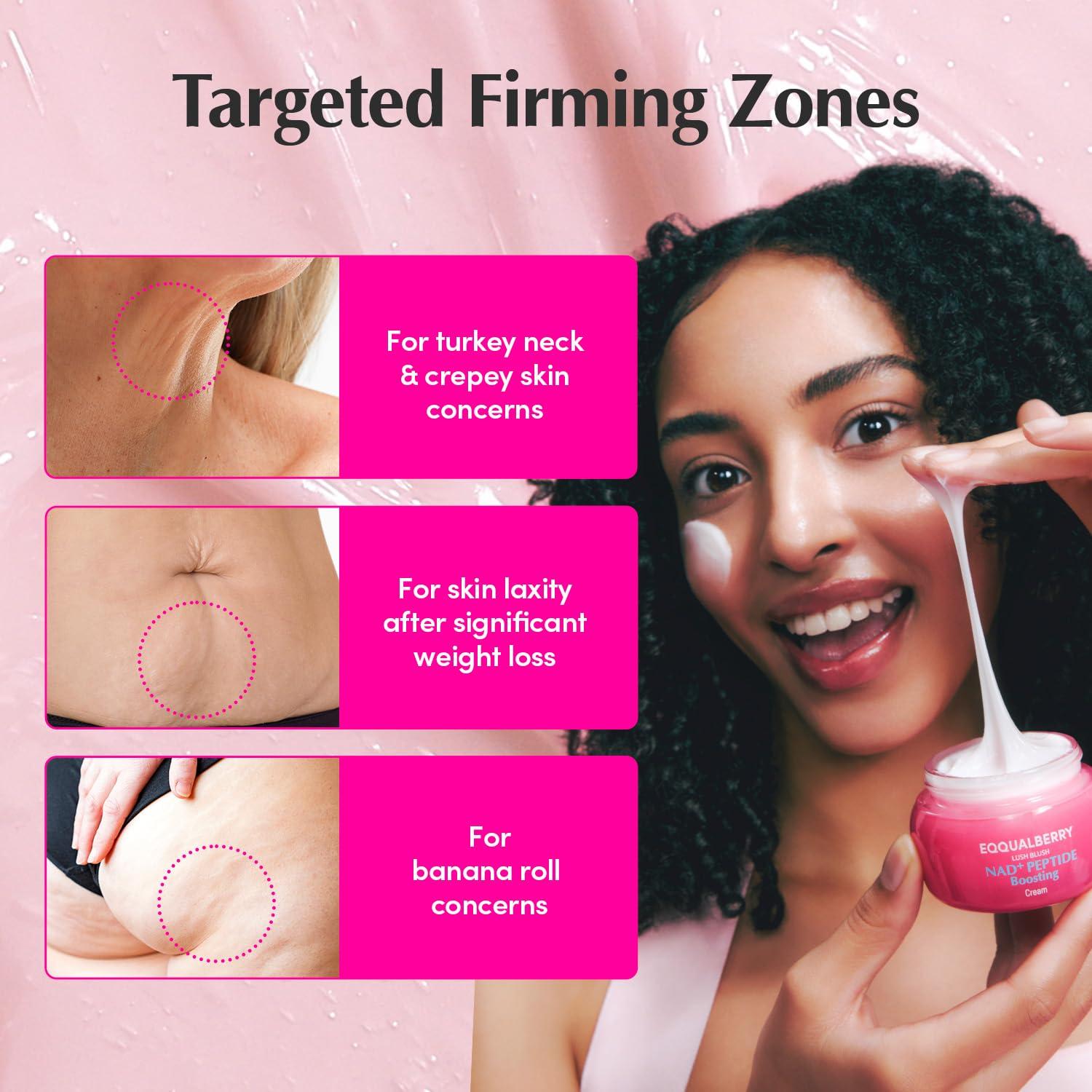 image:imageEQQUALBERRY NAD Peptide Boosting Cream Pack of 2 NAD 5 amp 13 Peptides AntiAging Face amp Body Cream Firming amp Lifting Pink Neck Cream for Sagging Skin 169 floz 2eaSingle Pack