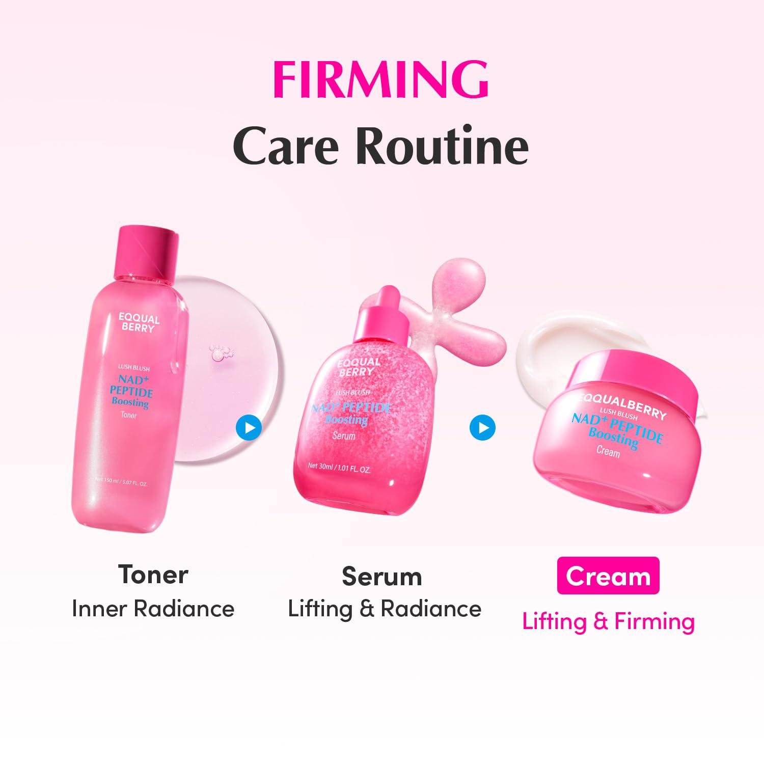 image:imageEQQUALBERRY NAD Peptide Boosting Cream Pack of 2 NAD 5 amp 13 Peptides AntiAging Face amp Body Cream Firming amp Lifting Pink Neck Cream for Sagging Skin 169 floz 2eaSingle Pack