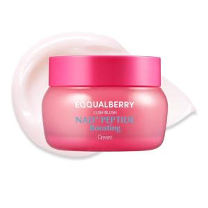 EQQUALBERRY NAD+ Peptide Boosting Cream, Pack of 2 – NAD+ 5% & 13 Peptides Anti-Aging Face & Body Cream | Firming & Lifting Pink Neck Cream for Sagging Skin (1.69 fl.oz * 2ea)(Single Pack)
