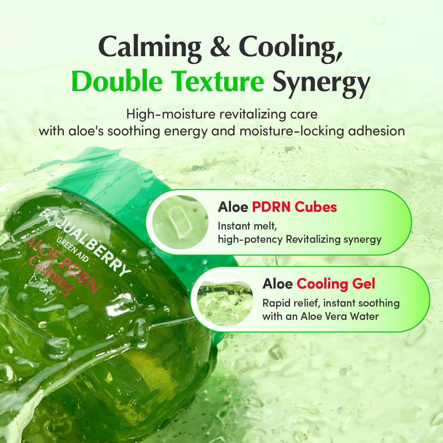 image:imageEQQUALBERRY ALOE PDRN Calming Cream 7 Aloe PDRN amp 10 Aloe Vera Water 5Cica Cooling Gel Moisturizer for Oily Skin Barrier Repair amp Blemish Marks Korean Skincare 169 floz 50ml